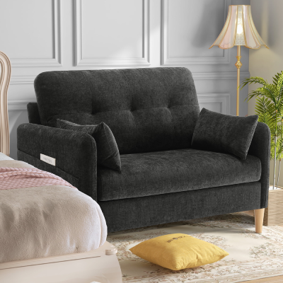 BedLuxury 47'' Wide LoveSeat, 2-seat Chenille sofa